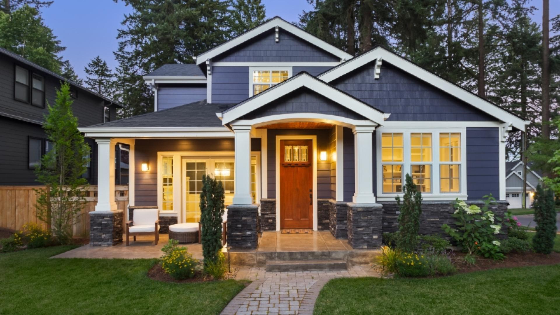 Detached home designed for one household.